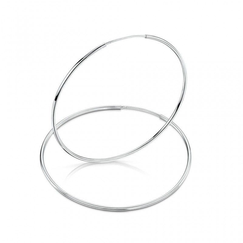 FINEFEY Sterling Silver Classic Hoop Earring for W...