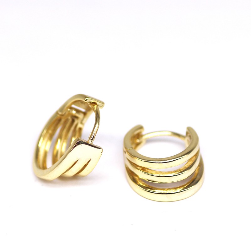 925 Sterling Silver plain hoop earrings