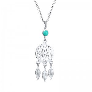 925 Sterling Silver dream catcher pendant 