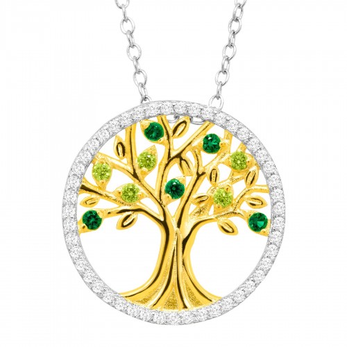 925 Sterling Silver tree of love necklace 