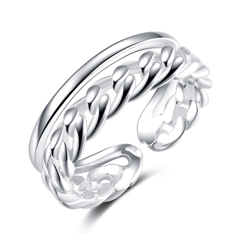 925 Sterling Silver Plain Fashion Ring