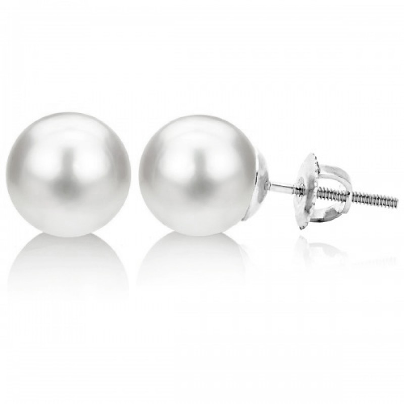 Finefey 925 Sterling Silver Shell Pearl Screw Pin ...