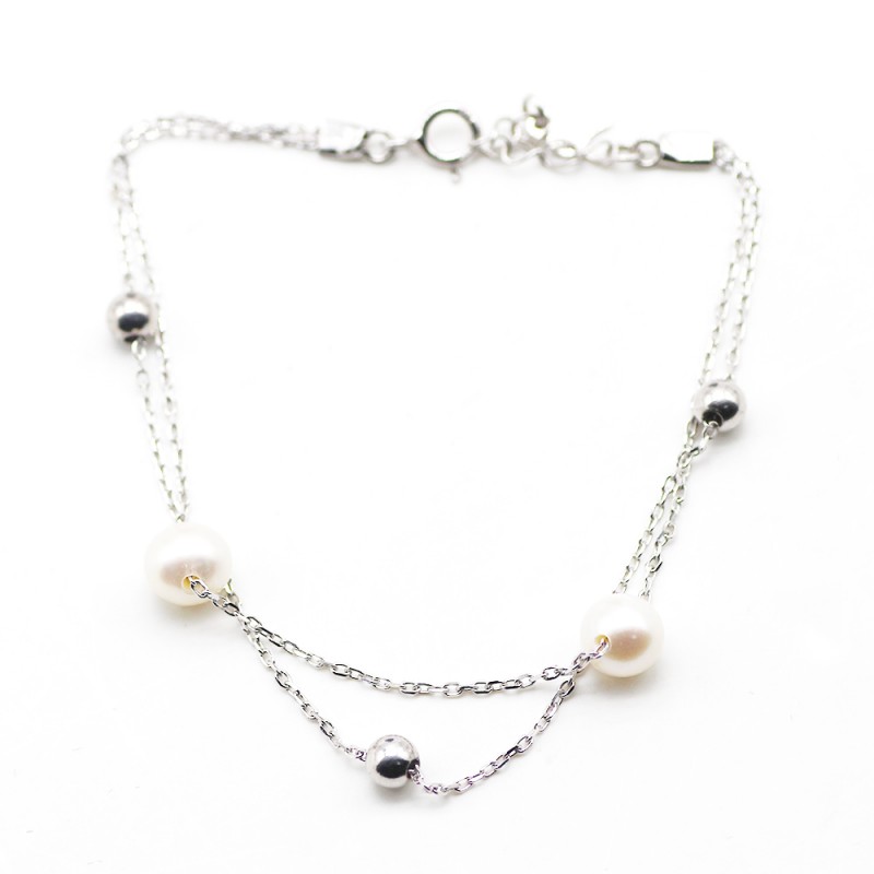 Finefey 925 Sterling Silver Double Layered Pearl B...