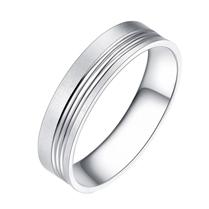 Finefey 925 Sterling Silver Classic Band Ring For ...