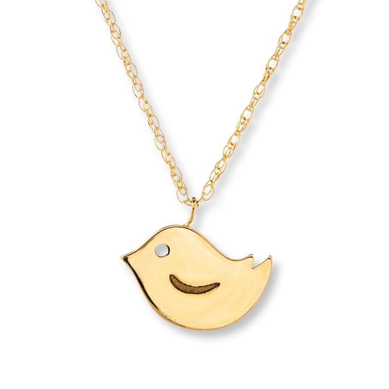 FINEFEY Sterling Silver Gold Plated Mini Bird Chil...