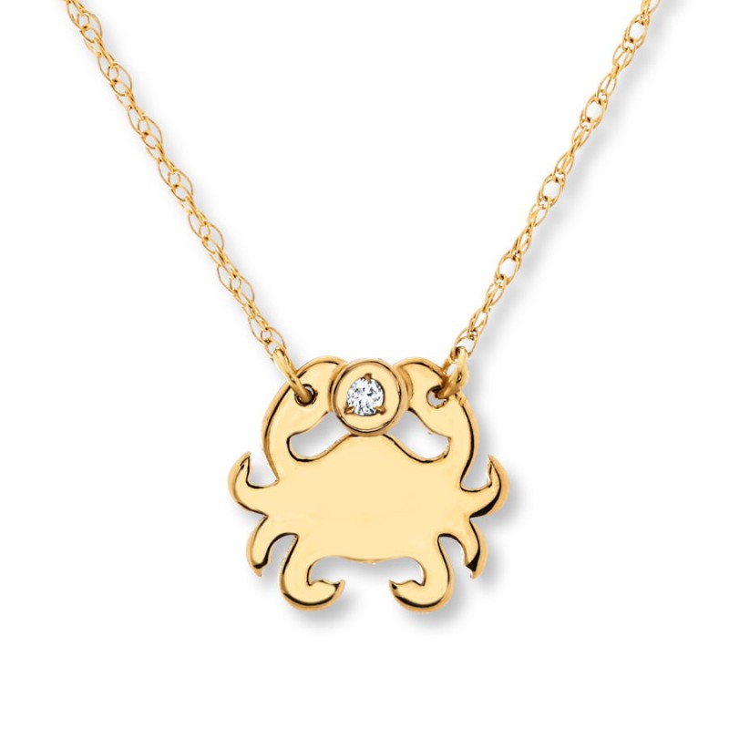 FINEFEY Sterling Silver Petite Crab Children's Nec...