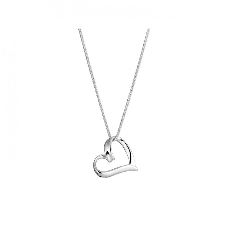 FINEFEY Sterling Silver Heart Pendant Necklace