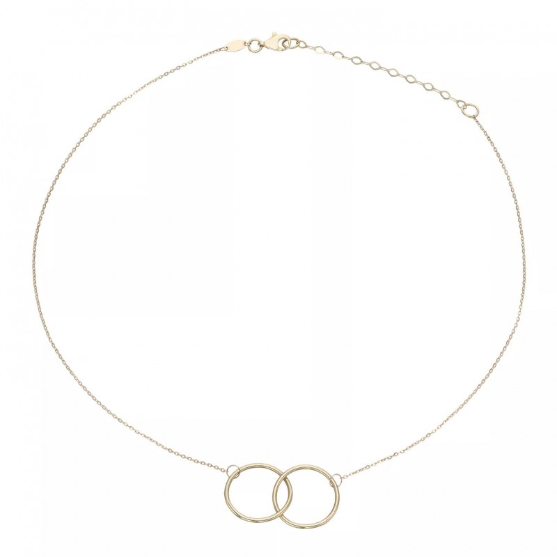 FINEFEY Sterling Silver Gold Plated Entwined Circl...