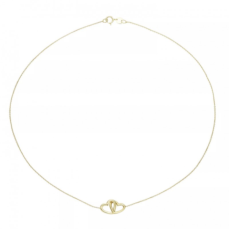 FINEFEY Sterling Silver Gold Plated Entwined Heart...