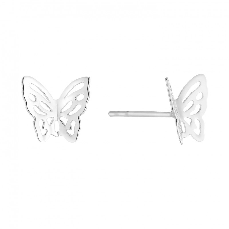 FINEFEY Sterling Silver Butterfly Stud Earrings