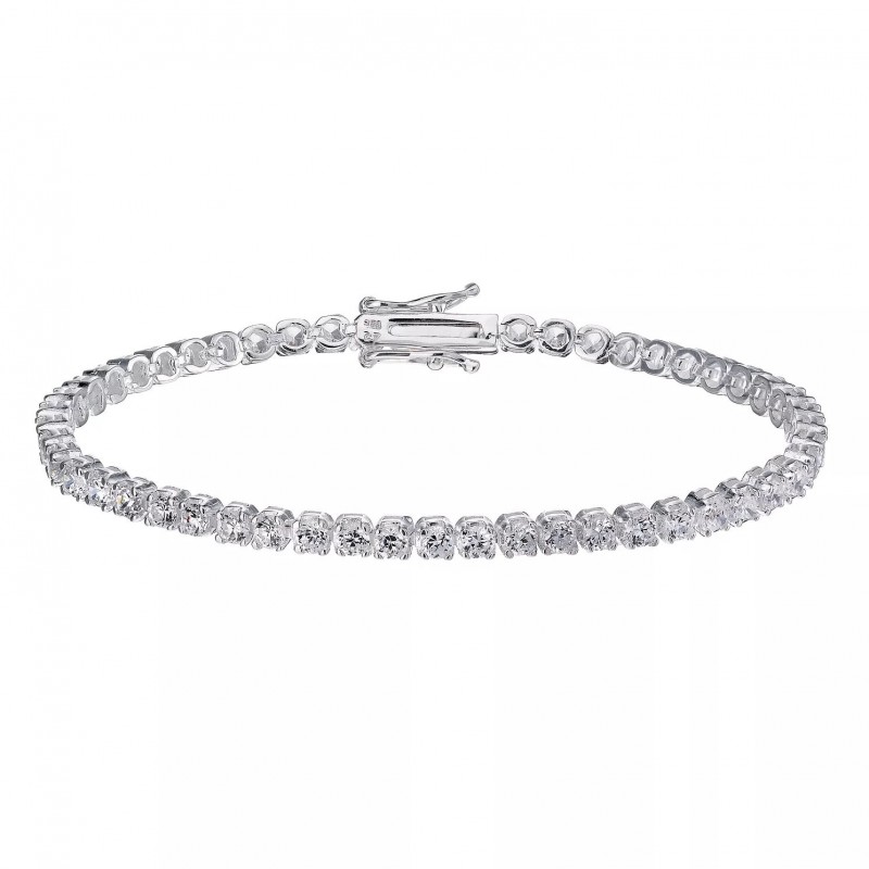 FINEFEY Sterling Silver Cubic Zirconia Claw Set Te...