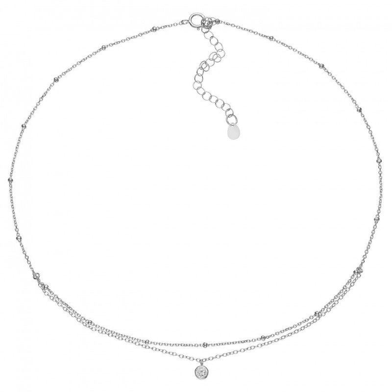 FINEFEY Sterling Silver Double Strand Single Cubic...