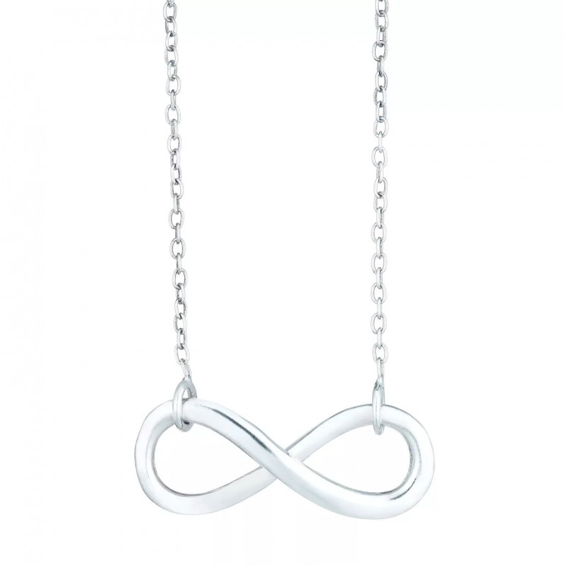 FINEFEY Sterling Silver Infinity Pendant Necklace