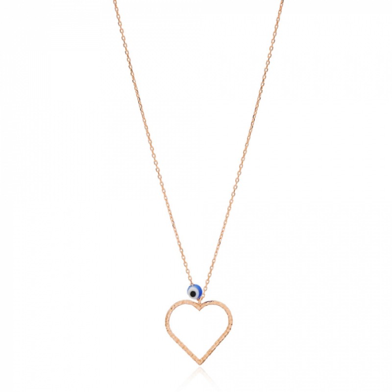 FINEFEY Sterling Silver Plain Evil Eye Pendant Nec...
