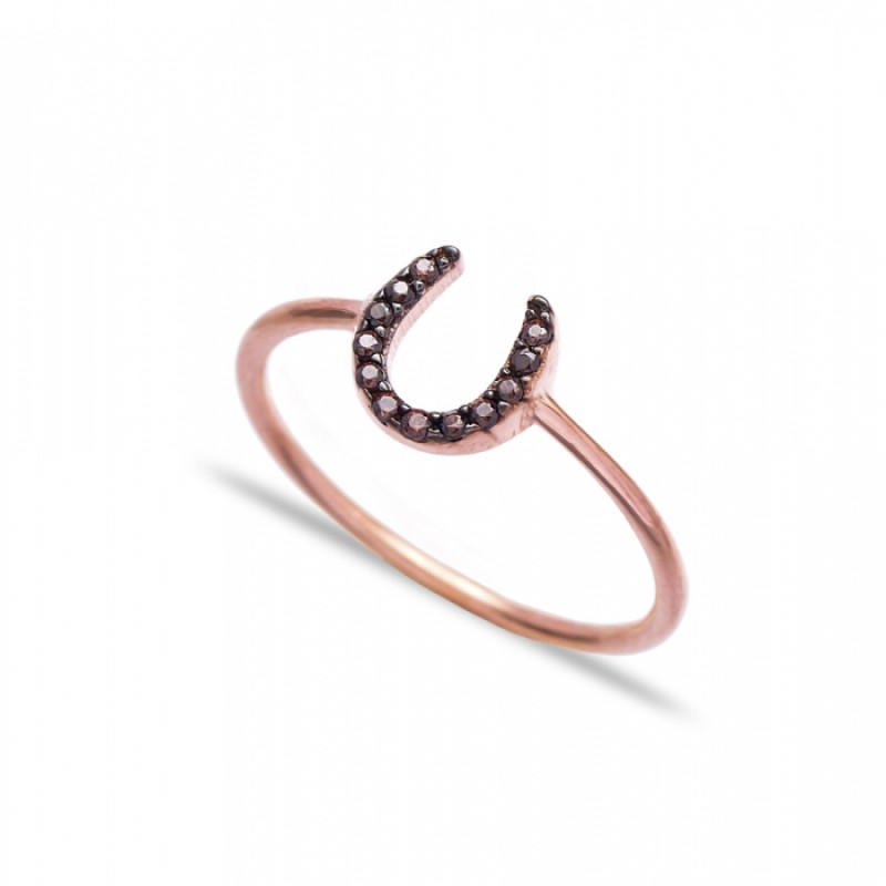 FINEFEY Sterling Silver Rose Gold Plated Horseshoe...