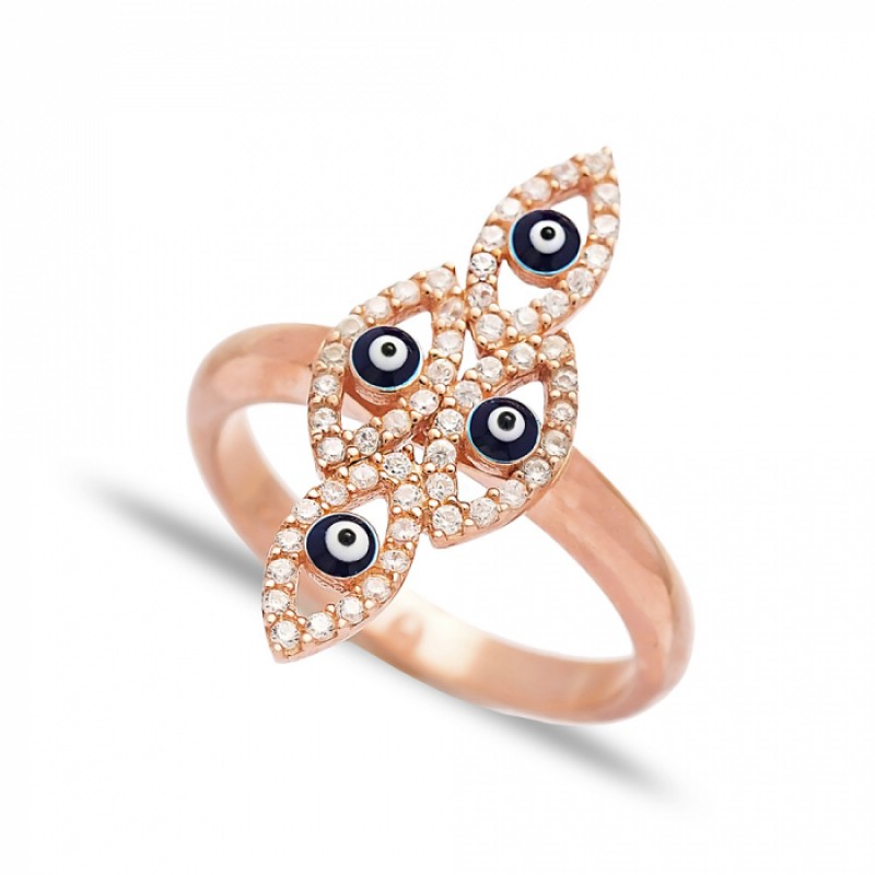 FINEFEY Sterling Silver Rose Gold Plated Zircon Ev...