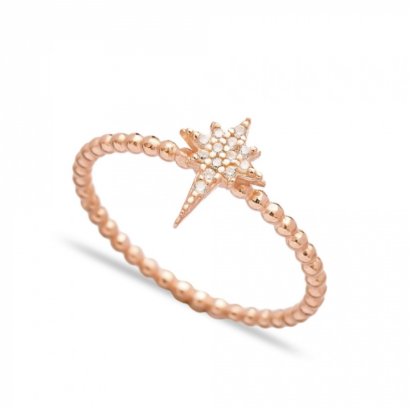FINEFEY Sterling Silver Rose Gold Plated White Zir...