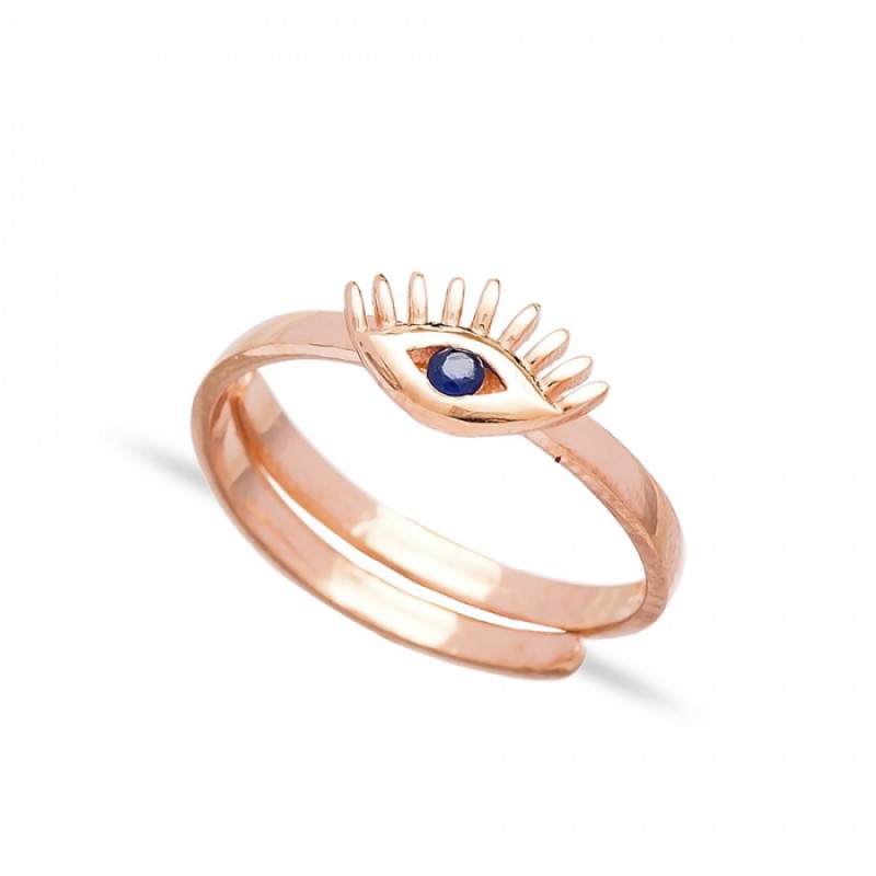 FINEFEY Sterling Silver  Rose Gold Plated Evil Eye...