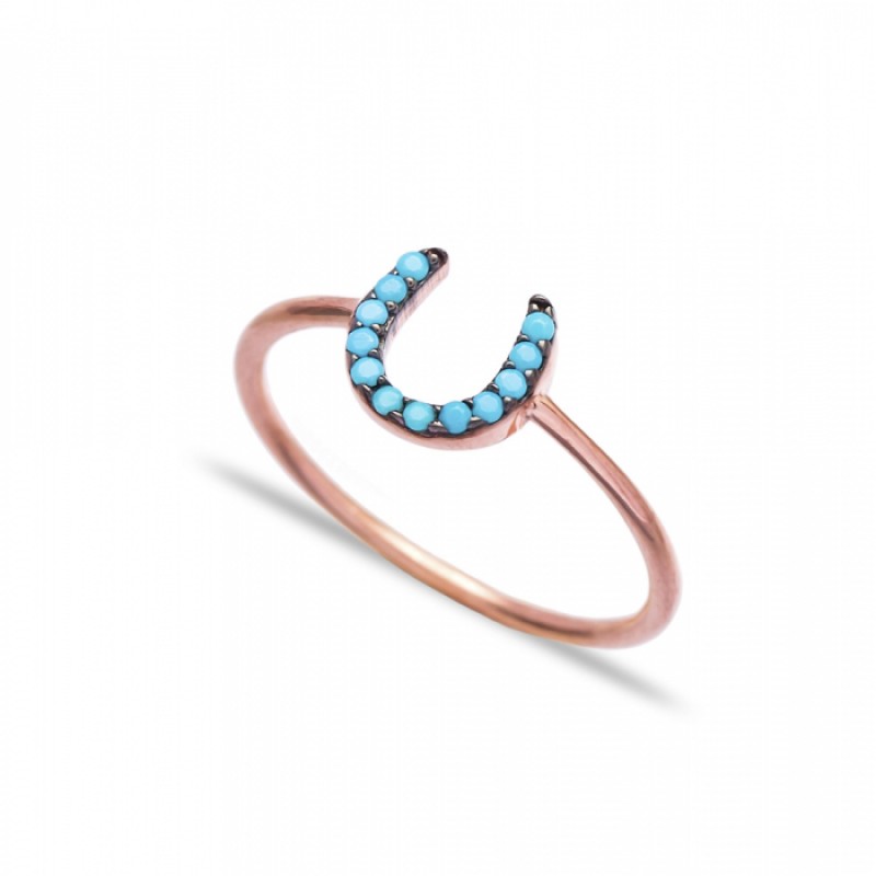 FINEFEY Sterling Silver Rose Gold Plated Nano Turq...