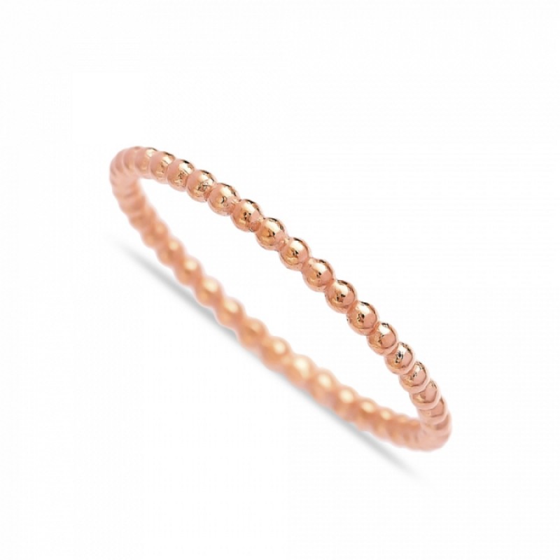 FINEFEY Sterling Silver Rose Gold Plated Bead Ball...