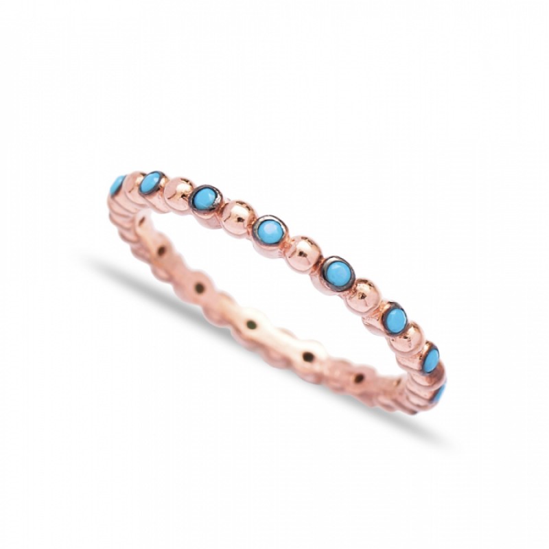 FINEFEY Sterling Silver Rose Gold Plated Turquoise...