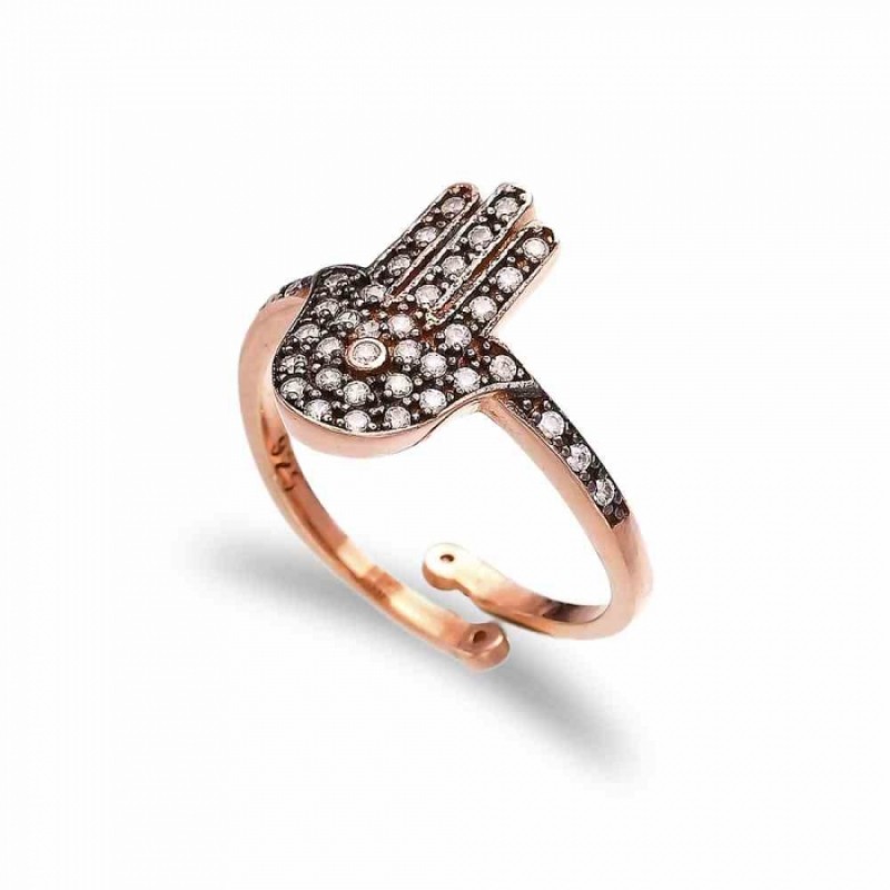 FINEFEY Sterling Silver Rose Gold Plated Cubic Zir...