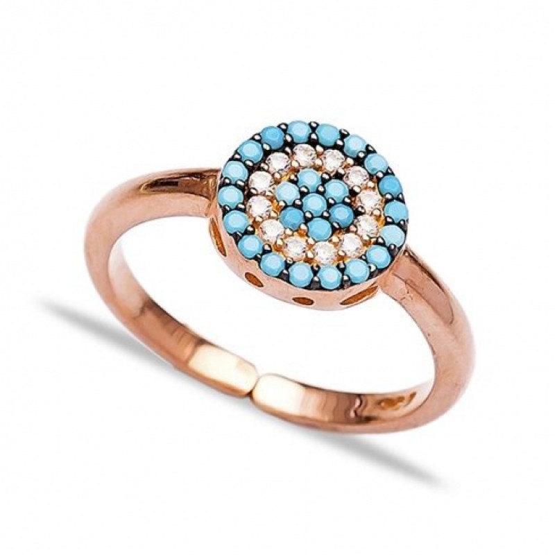 FINEFEY Sterling Silver Rose Gold Plated Turquoise...