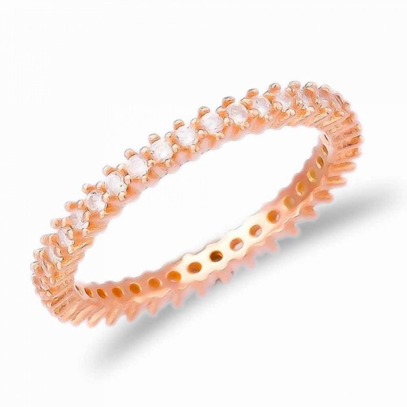 FINEFEY Sterling Silver Rose Gold Plated Zircon  P...