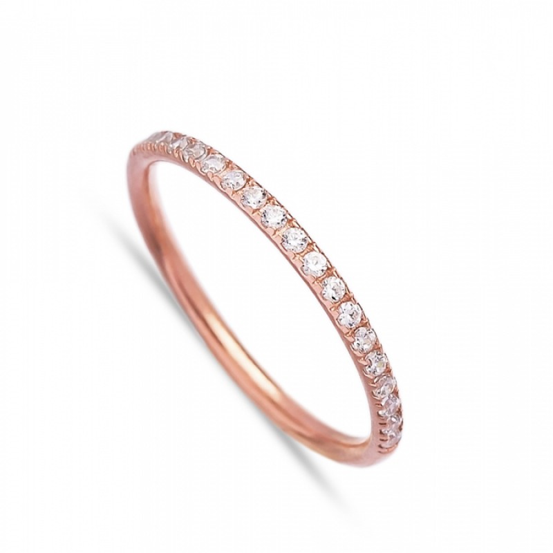 FINEFEY Sterling Silver Rose Gold Plated Zircon Mi...