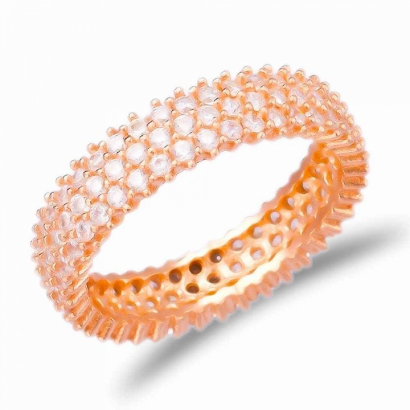 FINEFEY Sterling Silver Rose Gold Plated Zircon Th...