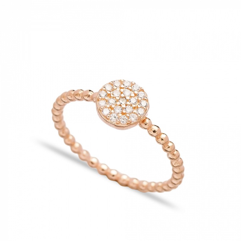 FINEFEY Sterling Silver Rose Gold Plated White Zir...