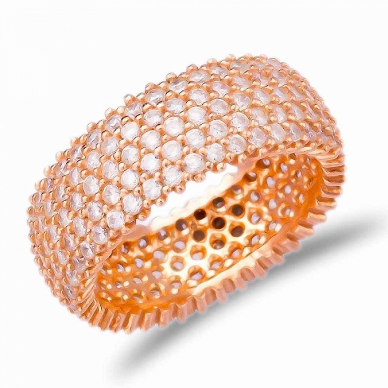 FINEFEY Sterling Silver Rose Gold Plated Zircon Ba...