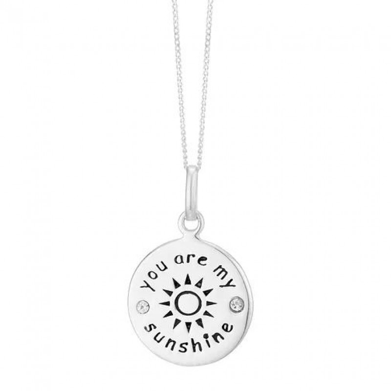 FINEFEY Sterling Silver You Are My Sunshine Disc P...