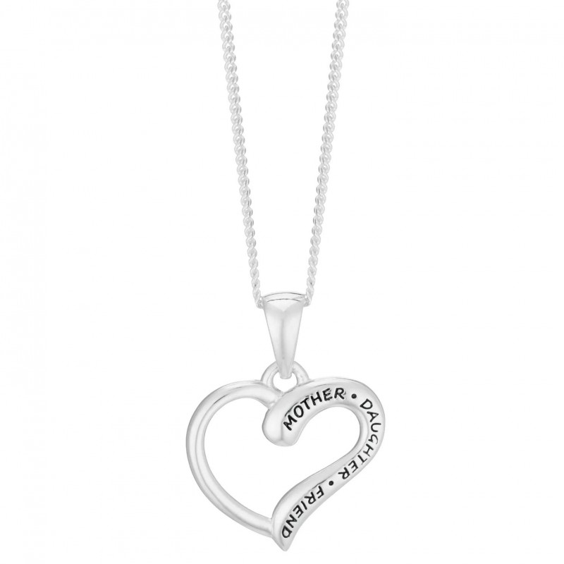 FINEFEY Sterling Silver Mother & Daughter Hear...