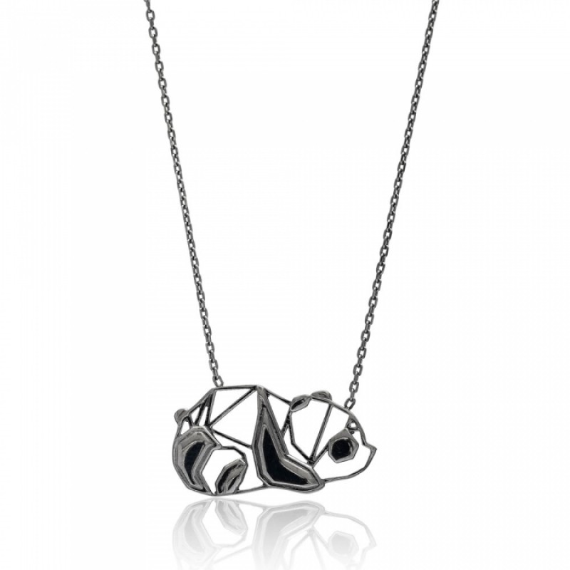 FINEFEY Sterling Silver Black Rhodium Plated Lovel...