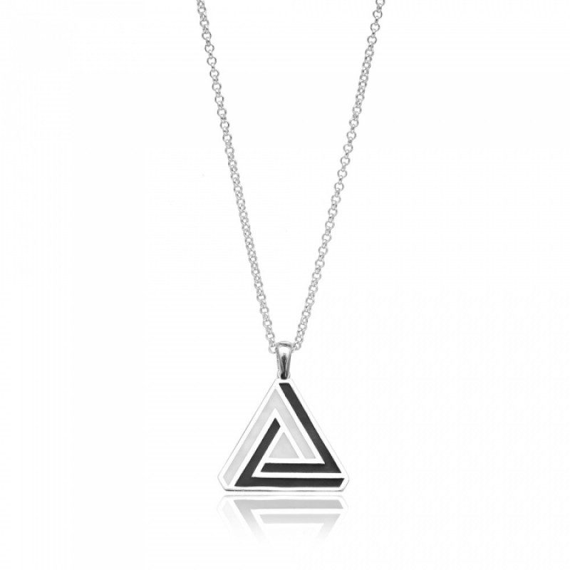 FINEFEY Sterling Silver Origami Triangle Style NO....