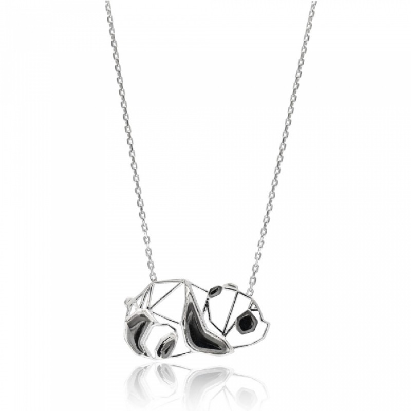 FINEFEY Sterling Silver Cute Panda Baby Origami Pe...