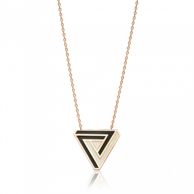 FINEFEY Sterling Silver Rose Gold Plated Origami T...