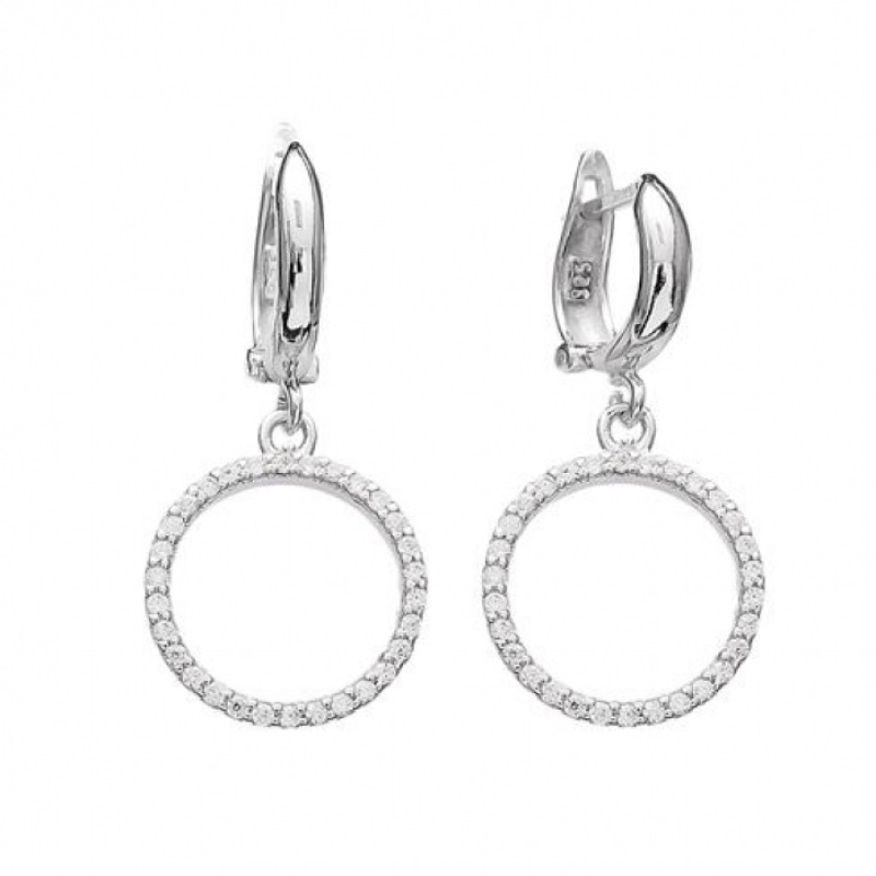 FINEFEY Sterling Silver Dangle Clip On Round Hoop ...