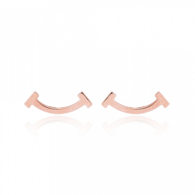 FINEFEY Sterling Silver Rose Gold Plated   Smile D...