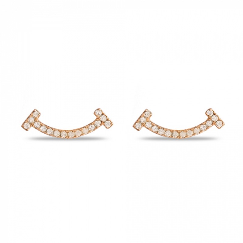 FINEFEY Sterling Silver Rose Gold Plated Zircon Sm...