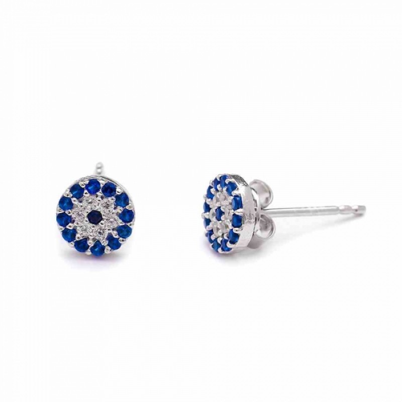 FINEFEY Sterling Silver Blue & White Zircon Ro...