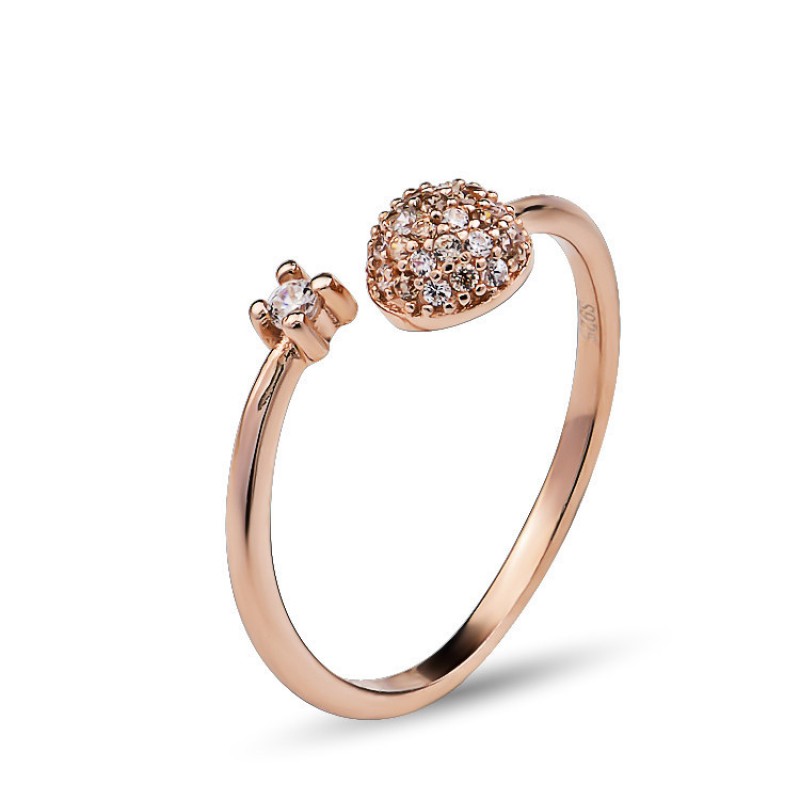 FINEFEY Sterling Silver Rose Gold Plated  Cubic CZ...