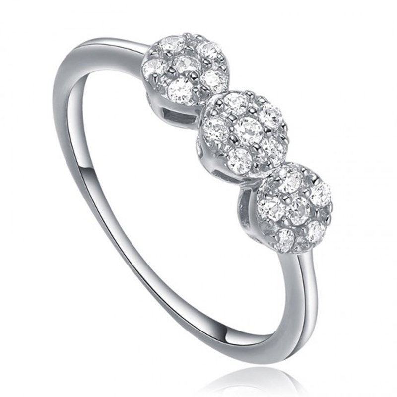 FINEFEY Sterling Silver CZ Ring for Women