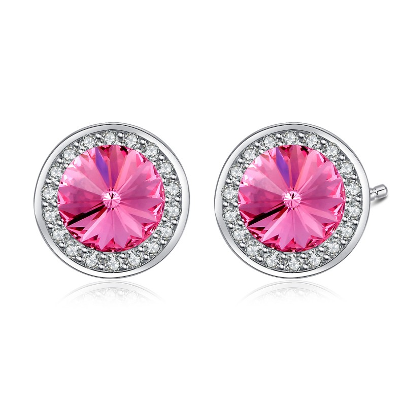 FINEFEY 925 Sterling Silver Round-cut Ruby Zirconi...