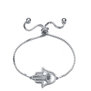 FINEFEY Sterling Silver  Hollow Palm Charm Bracele...