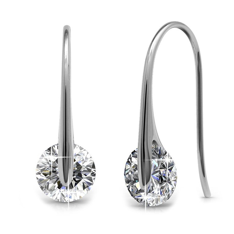 FINEFEY Sterling Silver  Round Earrings Hook For W...